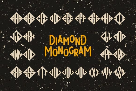 Discover the Elegance of Diamond Monogram Typography