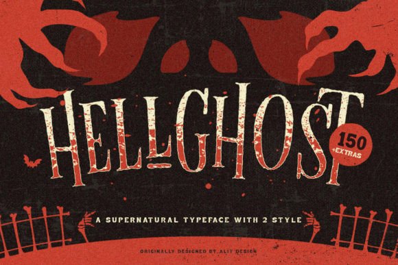Discover the Spooky Charm of the Hellghost Display Font